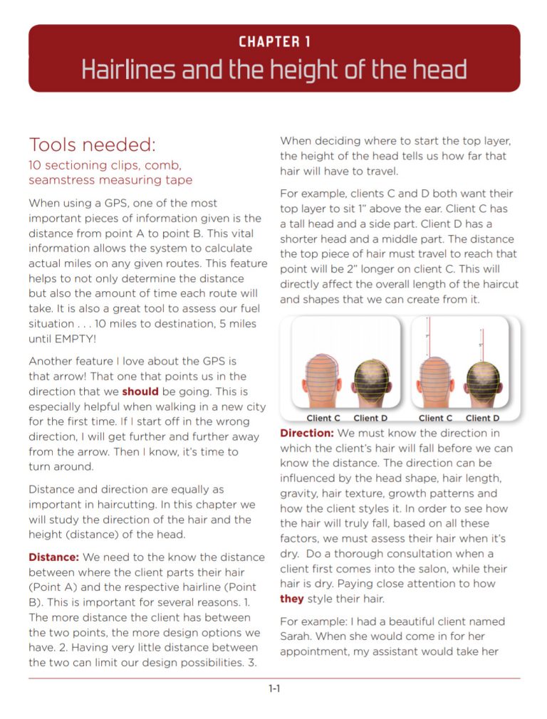 Online Training-The Math and Science of Haircutting group study -textbook